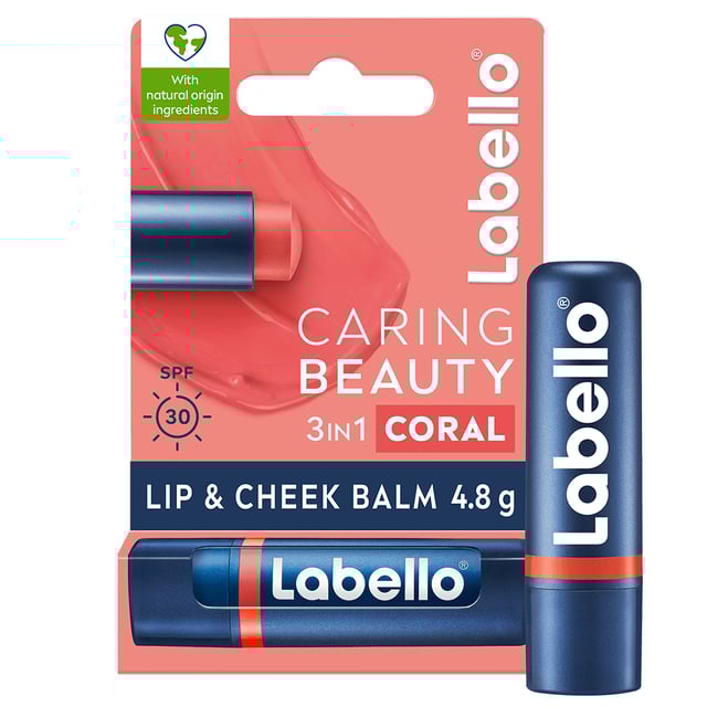 Labello Läppbalsam Caring Beauty Coral-Nude 4,8 g | Hudvård - Solskydd - Solskydd för läppar,Hudvård - Ansiktsvård - Läppbalsam & läppskrubb | Apoteka