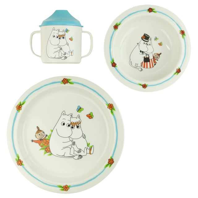 Rätt Start, Mumin Barnservis 3-delar | Baby, barn & förälder - Mata - Pipmuggar & glas,Baby, barn & förälder - Mata - Barntallrikar & barnbestick | Apoteka