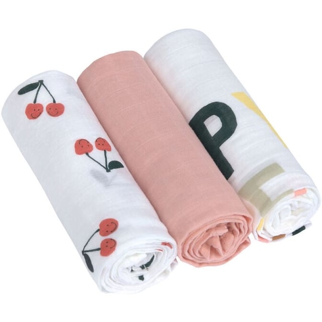 Lässig Mjuk Babyfilt L Happy Fruits Cherry 3-pack | Baby, barn & förälder - Sömn för barn - Snuttefiltar,Baby, barn & förälder - Babyfiltar | Apoteka