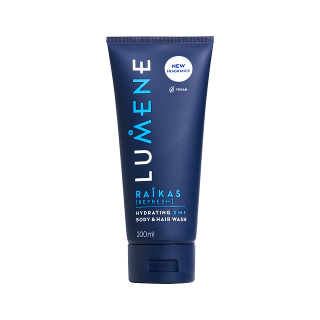 Lumene Raikas Refresh Men Hydrating 2in1 Body & Hair Wash 200 ml | Hudvård - Hudvård för män - Kroppsvård för män - Duschtvål & bodylotion | Apoteka
