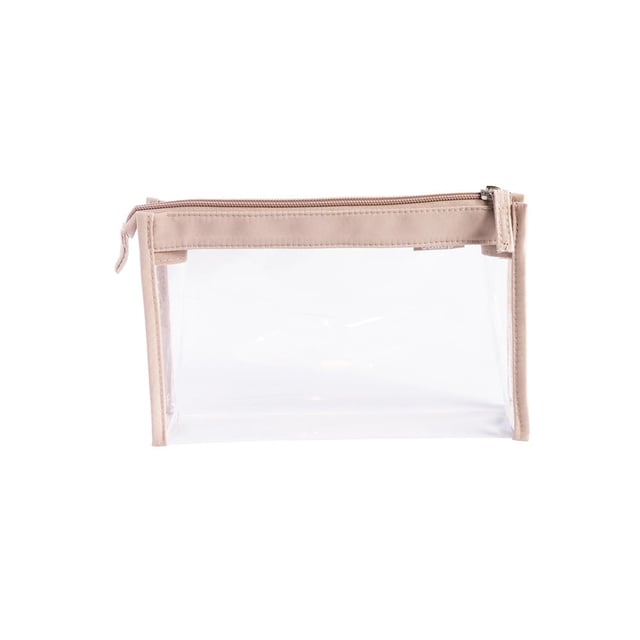 Cailap sminkväska genomskinlig/beige