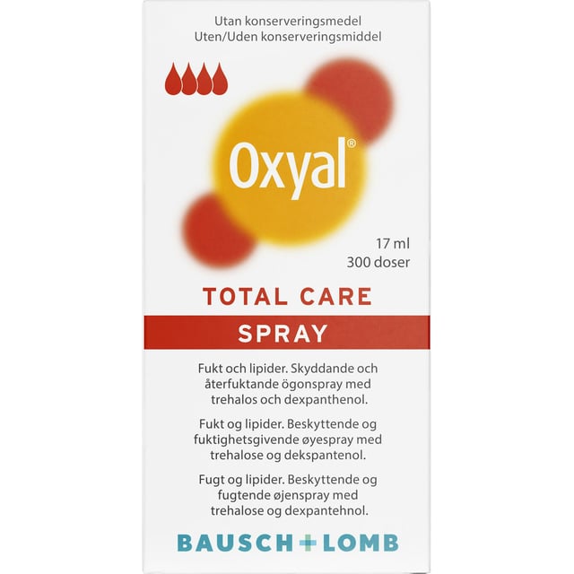 Oxyal Total Care Spray 17 ml | Ögon & öron - Ögon - Torra ögon - Ögondroppar för linser,Ögon & öron - Ögon - Torra ögon - Ögondroppar utan konserveringsmedel,Ögon & öron - Ögon - Torra ögon - Återfuktande ögondroppar | Apoteka