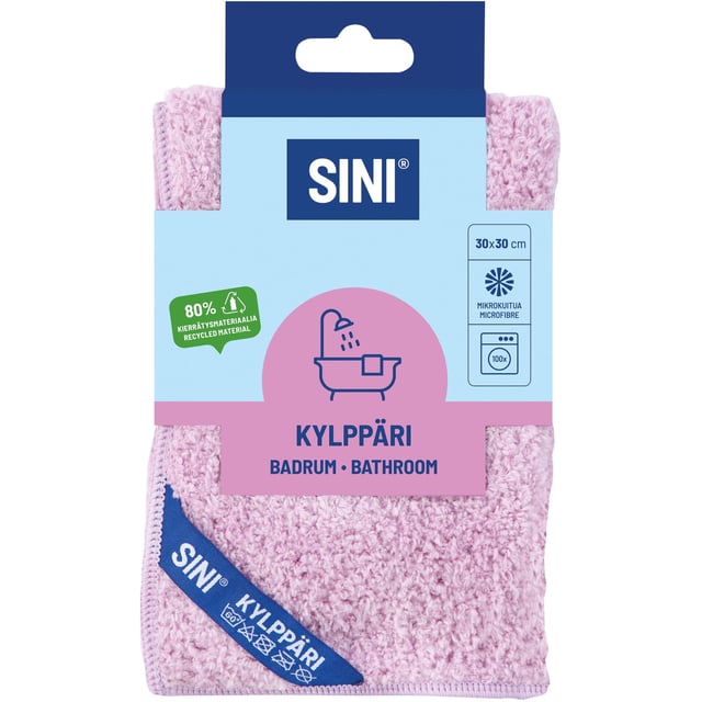 SINI Mikrofiberduk Badrum 30x30 cm | Hushåll - Hushållstillbehör | Apoteka