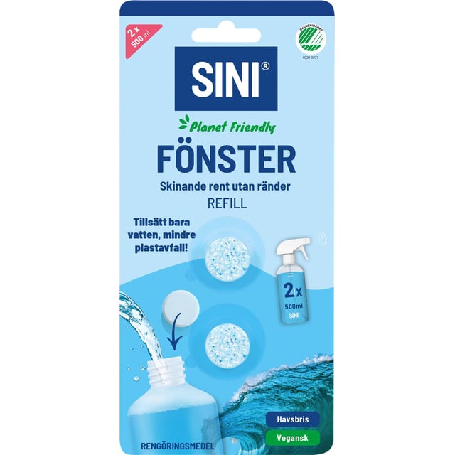 SINI Rengöringstablett Fönster refill 2-pack | Hushåll - Rengöringsmedel | Apoteka