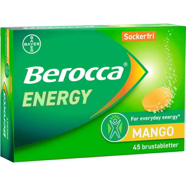 Berocca Energy Mango 45 st | Vitaminer & kosttillskott - Vitaminer & mineraler - Multivitamin - Multivitaminkomplex,Vitaminer & kosttillskott - Energi & fokus | Apoteka