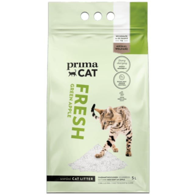 PrimaCat Fresh Apple Kattsand Vit 5 l | Djur - Djurtillbehör - Tillbehör för hund & katt | Apoteka