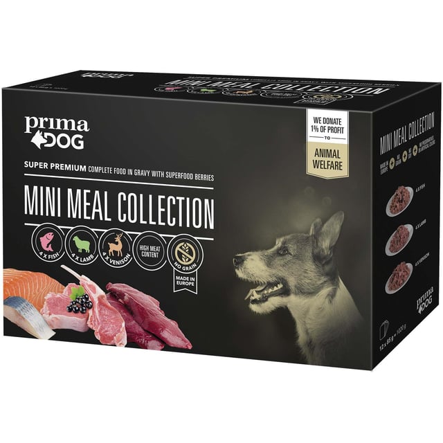 PrimaDog Mini Meal Mix 12 x 85 g | Djur - Djurfoder & tillskott | Apoteka