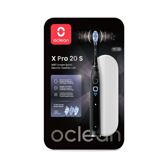 Oclean Elektrisk Tandborste X Pro 20 Set Svart | Munvård - Tandborste - Eltandborste | Apoteka
