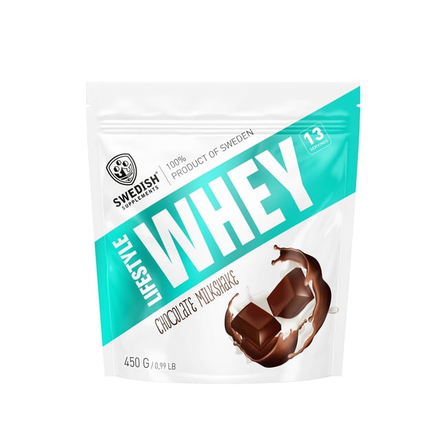 Swedish Supplements Lifestyle Whey Chocolate Milkshake 450 g | Träning - Proteintillskott - Proteinpulver - Vassleprotein | Apoteka