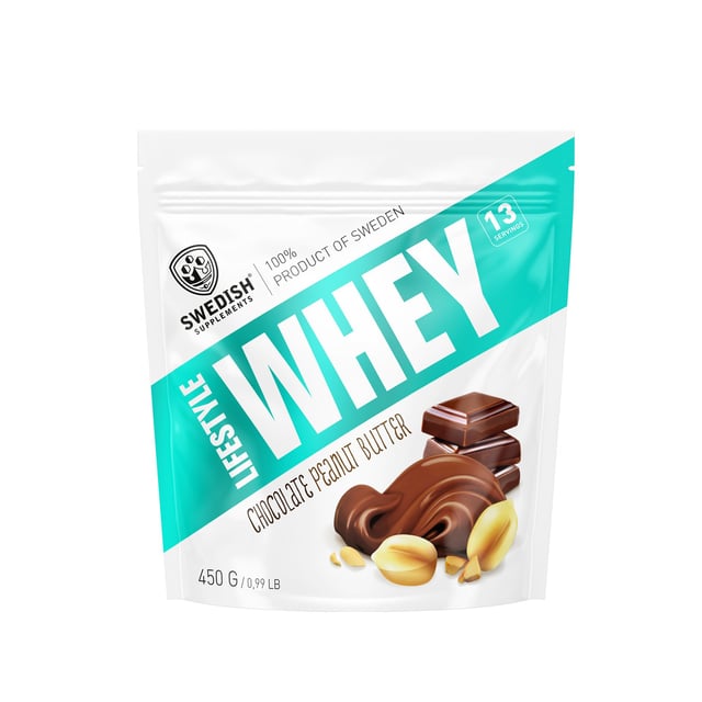 Swedish Supplements Lifestyle Whey Chocolate Peanutbutter 450 g | Träning - Proteintillskott - Proteinpulver - Vassleprotein | Apoteka