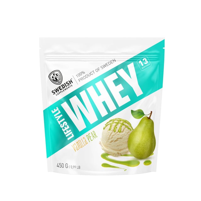 Swedish Supplements Lifestyle Whey Vanilla Pear 450 g | Träning - Proteintillskott - Proteinpulver - Vassleprotein | Apoteka