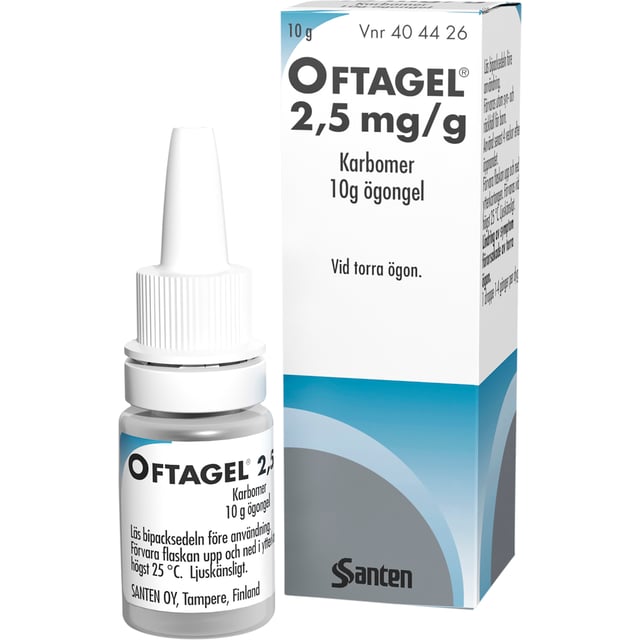 Oftagel Ögongel 2,5 mg/g flaska 10 g