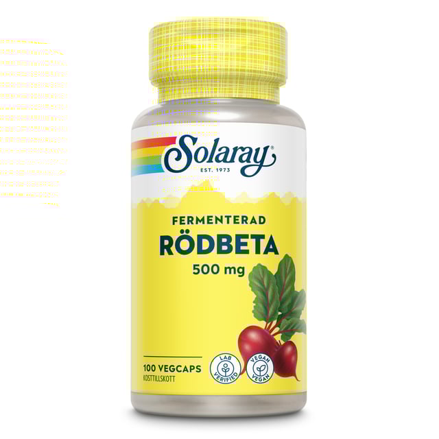 Solaray Fermenterad Rödbeta 100 kapslar | Vitaminer & kosttillskott - Kosttillskott för hjärta & kärl | Apoteka