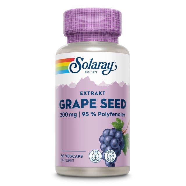 Solaray Grape Seed 60 kapslar | Vitaminer & kosttillskott - Växtbaserade kosttillskott | Apoteka