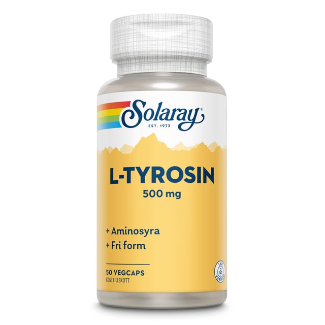 Solaray L-tyrosin 50 kapslar | Vitaminer & kosttillskott - Aminosyror,Vitaminer & kosttillskott - Hud, hår & naglar | Apoteka