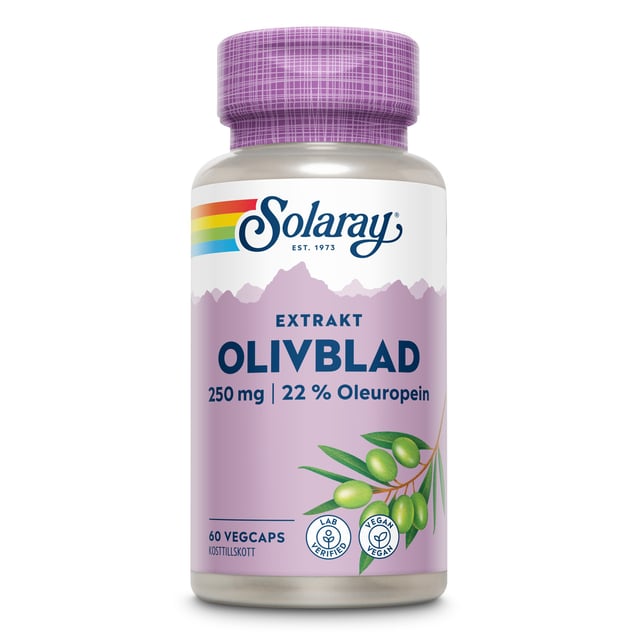 Solaray Olivblad 60 kapslar | Mat & dryck - Superfood - Smoothiepulver,Vitaminer & kosttillskott - Växtbaserade kosttillskott | Apoteka
