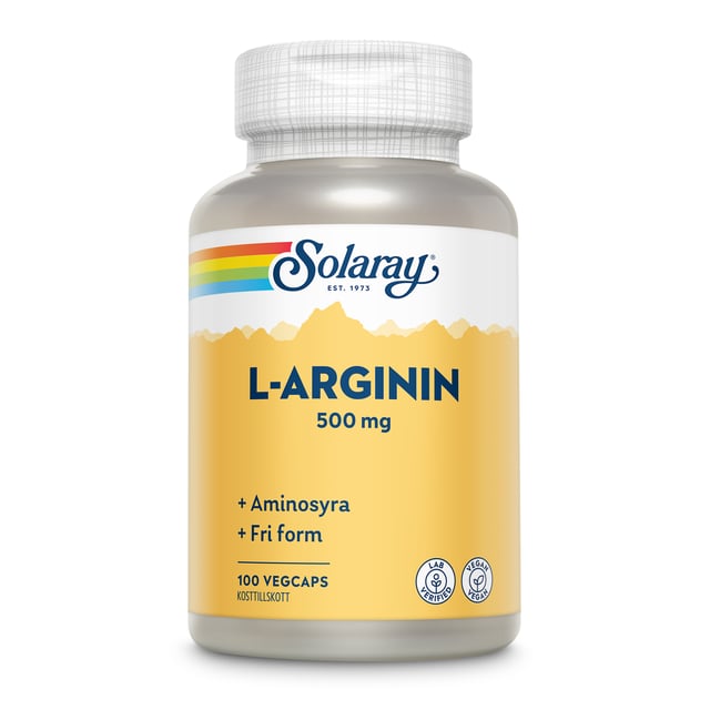 Solaray L-arginin 100 kapslar | Vitaminer & kosttillskott - Aminosyror,Vitaminer & kosttillskott - Leder & muskler | Apoteka
