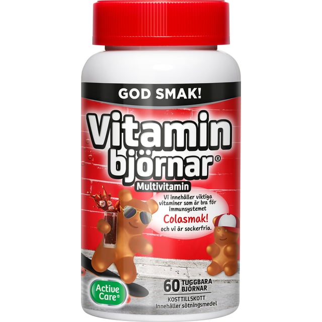 Active Care Vitaminbjörnar Cola 60 st | Baby, barn & förälder - Vitaminer & kosttillskott för barn - Vitaminer för barn - Multivitamin för barn,Vitaminer & kosttillskott - Vitaminer & mineraler - Multivitamin - Multivitaminkomplex | Apoteka
