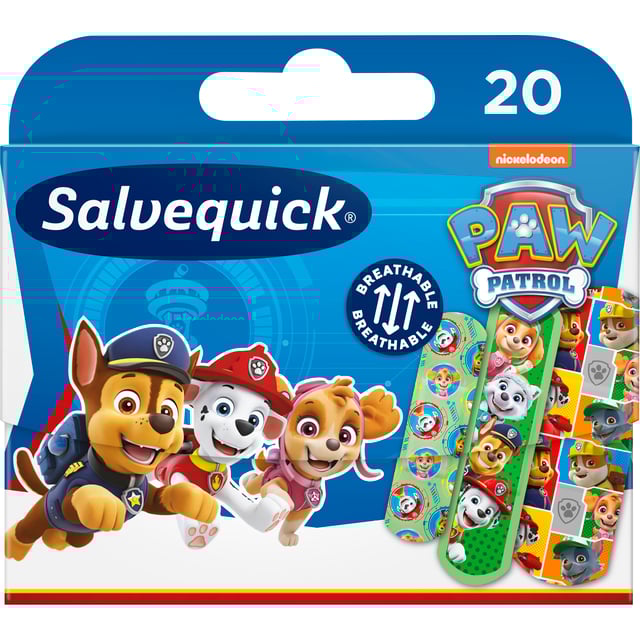 Salvequick Paw Patrol Plåster 20 st | Sår, bett & stick - Sår - Plåster - Barnplåster,Sår, bett & stick - Sår - Plåster - Universalplåster | Apoteka
