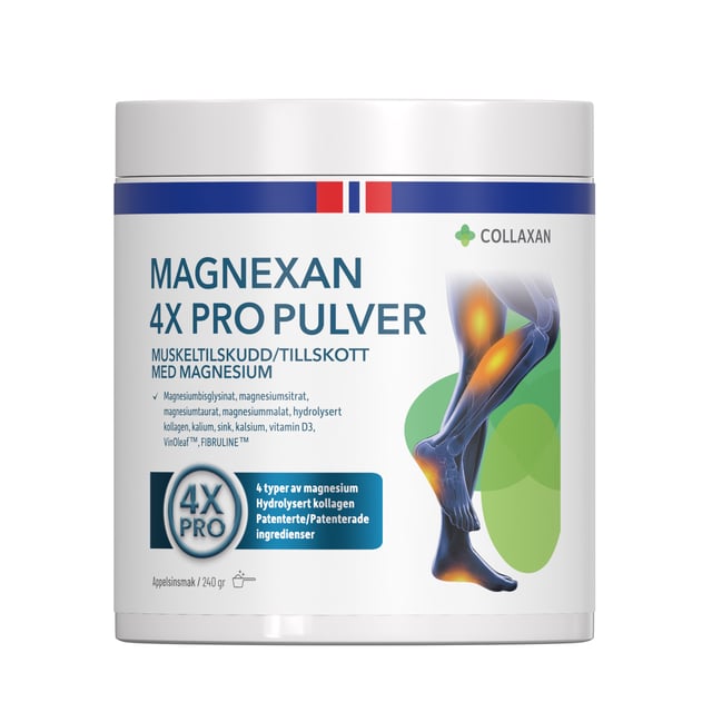 Collaxan Magnexan 4 x PRO pulver 240 g | Vitaminer & kosttillskott - Vitaminer & mineraler - Magnesium,Vitaminer & kosttillskott - Kollagen | Apoteka