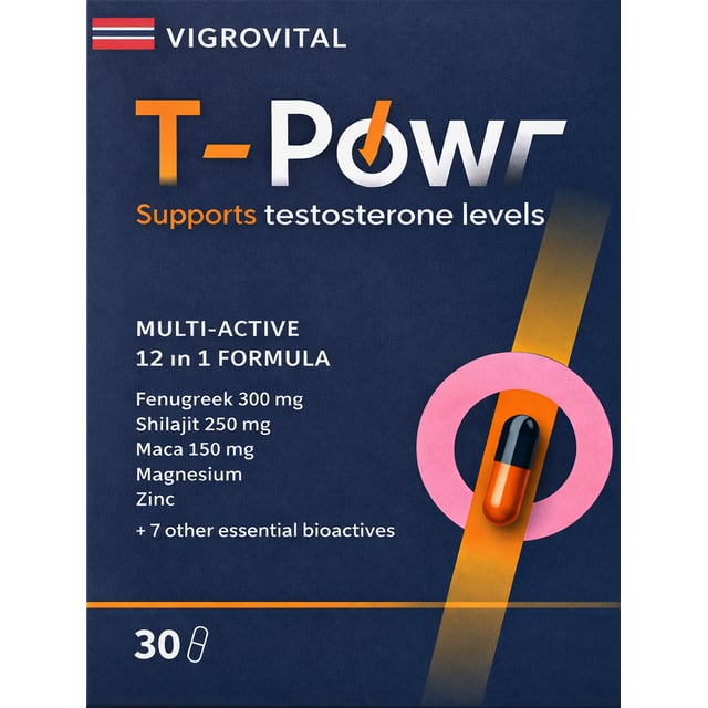 VigroVital T-Powr 30 kapslar | Vitaminer & kosttillskott - Vitaminer & mineraler - Zink,Vitaminer & kosttillskott - Hormonell balans,Vitaminer & kosttillskott - Energi & fokus | Apoteka