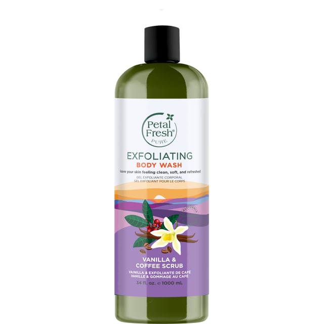 Petal Fresh Pure Vanilla & Coffee Scrub Exfoliating Body Wash 1000 ml | Hudvård - Kroppsvård - Bad & dusch - Kroppspeeling,Hudvård - Kroppsvård - Bad & dusch - Duschkräm & duschtvål | Apoteka