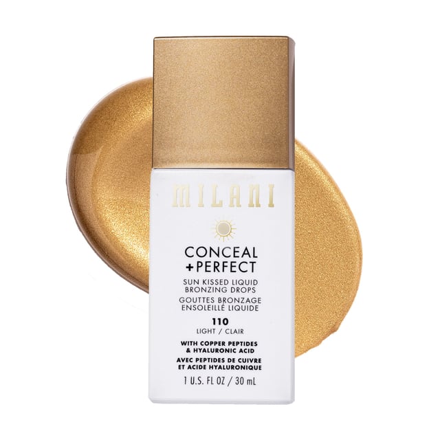 Milani Cosmetics Conceal + Perfect Sun Kissed Liquid Bronzing Drops 110 Light 30 ml | Smink - Bas - Bronzer,Smink - Bas - Concealer | Apoteka