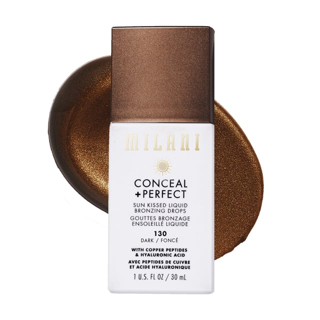 Milani Cosmetics Conceal + Perfect Sun Kissed Liquid Bronzing Drops 130 Dark 30 ml | Smink - Bas - Bronzer,Smink - Bas - Concealer | Apoteka