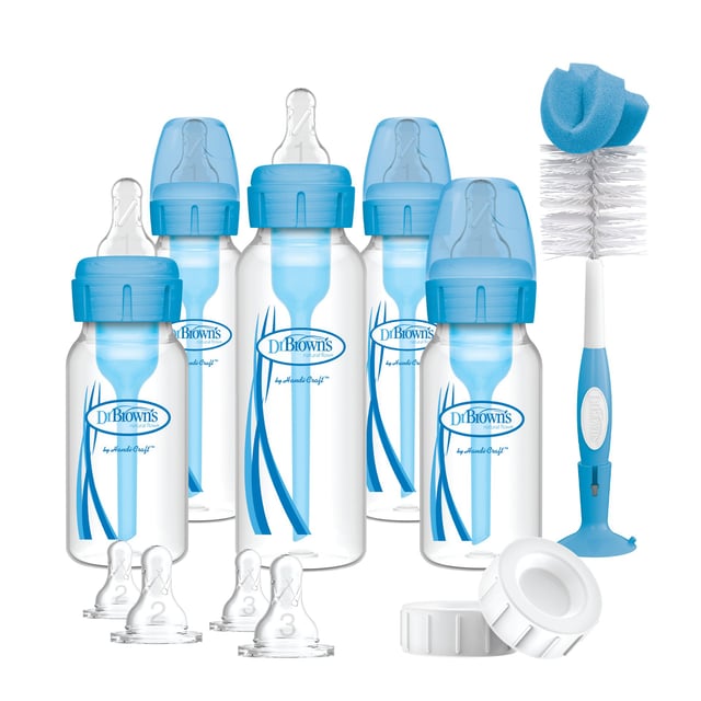 Dr. Browns Nn Options+ Bottle Giftset Blue 250 ml | Baby, barn & förälder - Mata - Flaskborstar,Baby, barn & förälder - Mata - Nappflaskor för nyfödda,Baby, barn & förälder - Mata - Nappflaskor & vällingflaskor | Apoteka