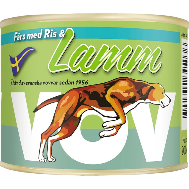 Vov Hundmat Lamm & Ris 200 g