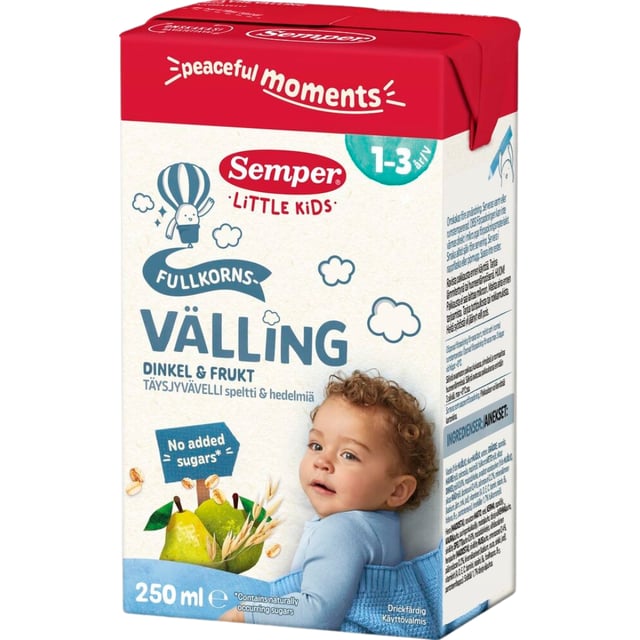 Semper Fullkornsvälling Dinkel & Frukt 1-3 år 250 ml | Baby, barn & förälder - Barnmat - Välling | Apoteka