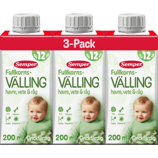 Semper Fullkornsvälling 1 år | Mat & dryck - Barnmat - Välling,Baby, barn & förälder - Barnmat - Välling | Apoteka