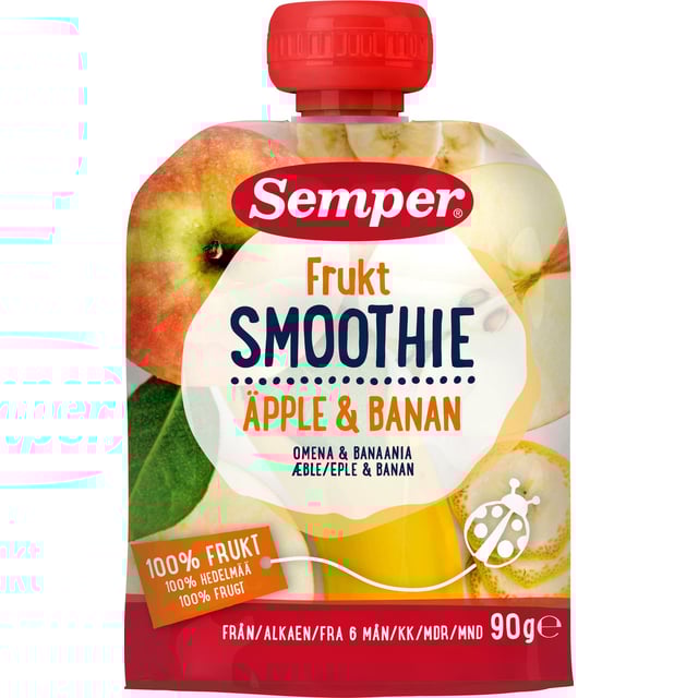 Semper Fruktsmoothie Äpple & Banan 90g | Baby, barn & förälder - Barnmat - Klämmisar,Mat & dryck - Barnmat - Barnmat mellanmål,Baby, barn & förälder - Barnmat - Barnmat mellanmål | Apoteka