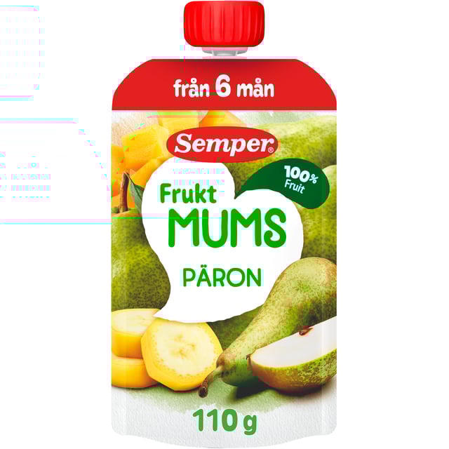 Semper Fruktmums Klämmis Päron 110 g | Baby, barn & förälder - Barnmat - Klämmisar,Mat & dryck - Barnmat - Barnmat mellanmål,Baby, barn & förälder - Barnmat - Barnmat mellanmål | Apoteka
