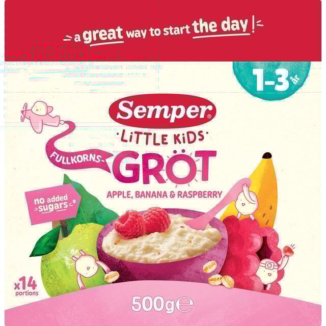 Semper Fullkornsgröt Äpple Banan & Hallon 1-3 år | Baby, barn & förälder - Barnmat - Gröt | Apoteka