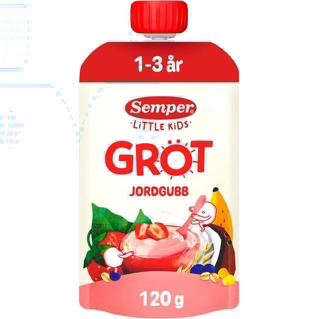 Semper Gröt Jordgubb Banan 1-3 år 120 g | Baby, barn & förälder - Barnmat - Klämmisar,Mat & dryck - Barnmat - Barnmat mellanmål,Baby, barn & förälder - Barnmat - Barnmat mellanmål | Apoteka