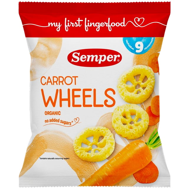 Semper Carrot Wheels 9 månader 15 g | Mat & dryck - Barnmat - Barnmat mellanmål,Baby, barn & förälder - Barnmat - Barnmat mellanmål | Apoteka