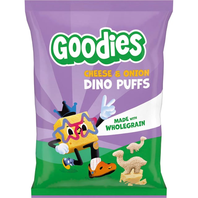 Goodies Dino Puffs Ost & Lök 3 år 30 g | Mat & dryck - Barnmat - Barnmat mellanmål,Baby, barn & förälder - Barnmat - Barnmat mellanmål | Apoteka