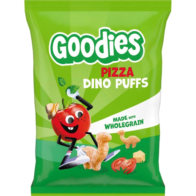 Goodies Dino Puffs Pizza 3 år 30 g | Mat & dryck - Barnmat - Barnmat mellanmål,Baby, barn & förälder - Barnmat - Barnmat mellanmål | Apoteka