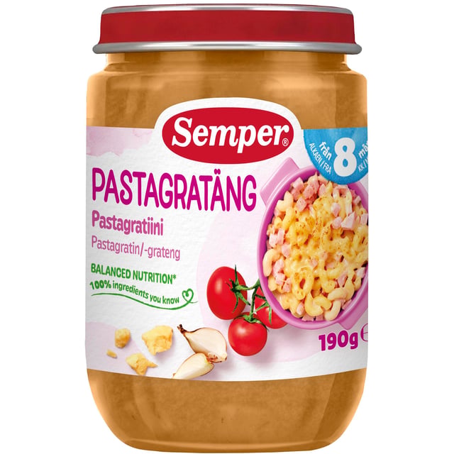 Semper Pastagratäng 8 månader 190 g | Mat & dryck - Barnmat - Barnmat måltid,Baby, barn & förälder - Barnmat - Barnmat måltid | Apoteka