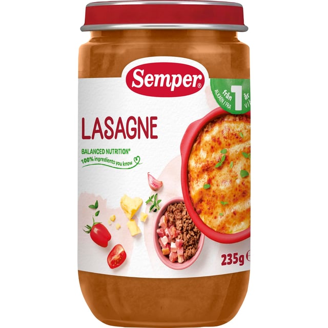 Semper Lasagne 1 år | Mat & dryck - Barnmat - Barnmat måltid,Baby, barn & förälder - Barnmat - Barnmat måltid | Apoteka