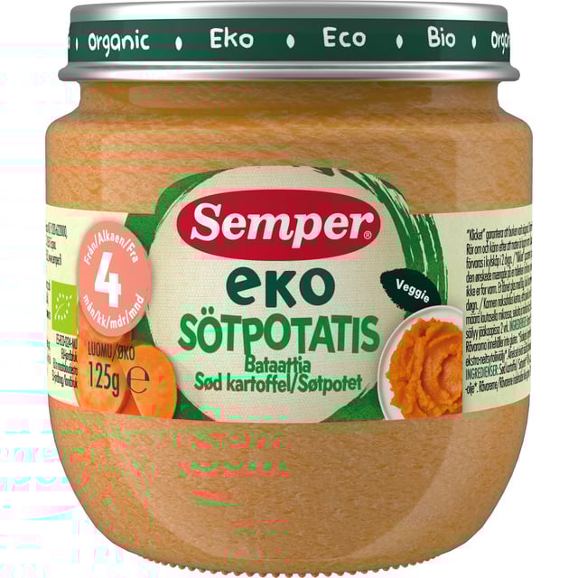 Semper EKO Sötpotatis 4 månader 125 g | Mat & dryck - Barnmat - Barnmat måltid,Baby, barn & förälder - Barnmat - Barnmat måltid,Mat & dryck - Barnmat - Barnmat mellanmål,Baby, barn & förälder - Barnmat - Barnmat mellanmål | Apoteka