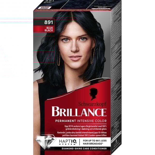 Schwarzkopf Brillance Hårfärg 891 Blue Black | Hårvård - Hårfärg - Permanent hårfärg | Apoteka