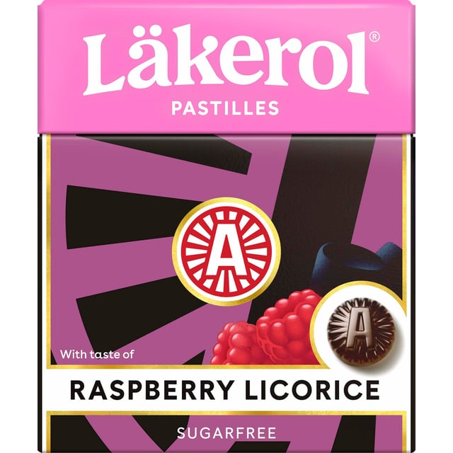 Läkerol Raspberry Licorice 25 g | Mat & dryck - Snacks & godis - Halstabletter | Apoteka