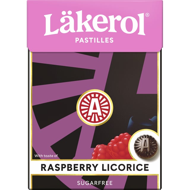 Läkerol Rasberry Licorice Big Pack 75 g | Mat & dryck - Snacks & godis - Halstabletter | Apoteka