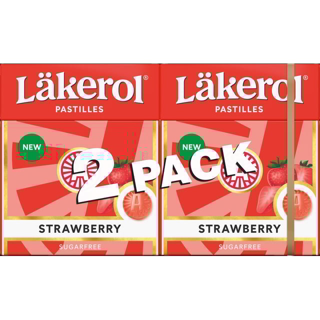 Läkerol Classic Strawberry 2-pack | Mat & dryck - Snacks & godis - Halstabletter | Apoteka