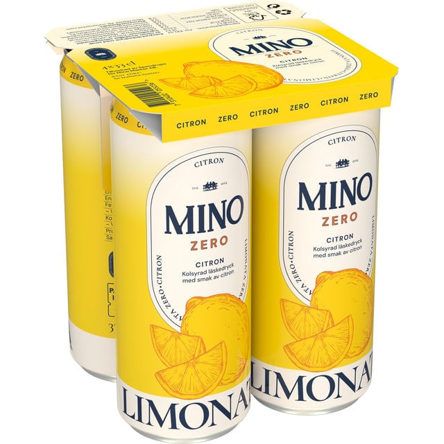 MINO Limonata Citron Zero 4x33 cl | Mat & dryck - Drycker - Fruktdryck & bärdryck | Apoteka