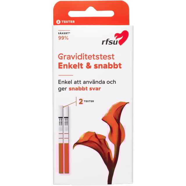 RFSU Graviditetstest 2 st | Sex & lust - Självtester - Graviditetstest,Graviditet - Graviditetstest,Hjälpmedel & säkerhet - Självtester | Apoteka