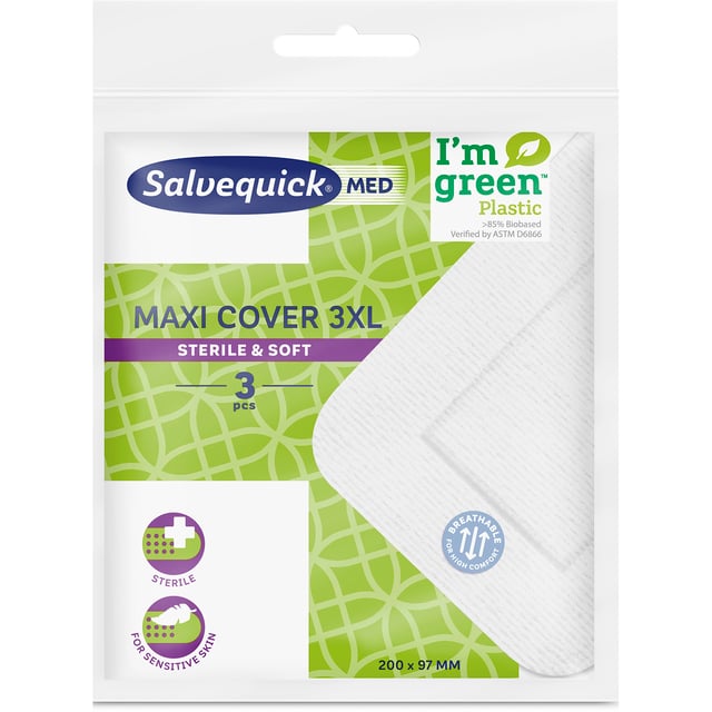 Salvequick Med Maxi Cover 3XL 3 st | Sår, bett & stick - Sår - Plåster - Barnplåster | Apoteka