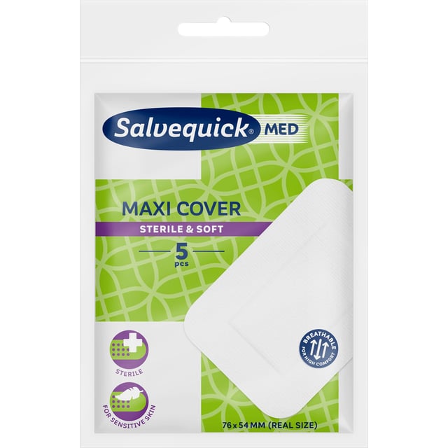 Salvemed Maxi cover 5 st | Sår, bett & stick - Sår - Plåster - Universalplåster | Apoteka